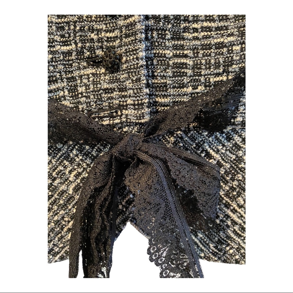 🆕 KAY UNGER New York 2 piece Skirt Suit Size 8 NWT Blue Multi 💙🖤 NWT - Picture 8 of 12